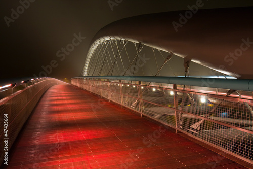 Modern footbridge Bernatka, Krakow, Poland, Europe