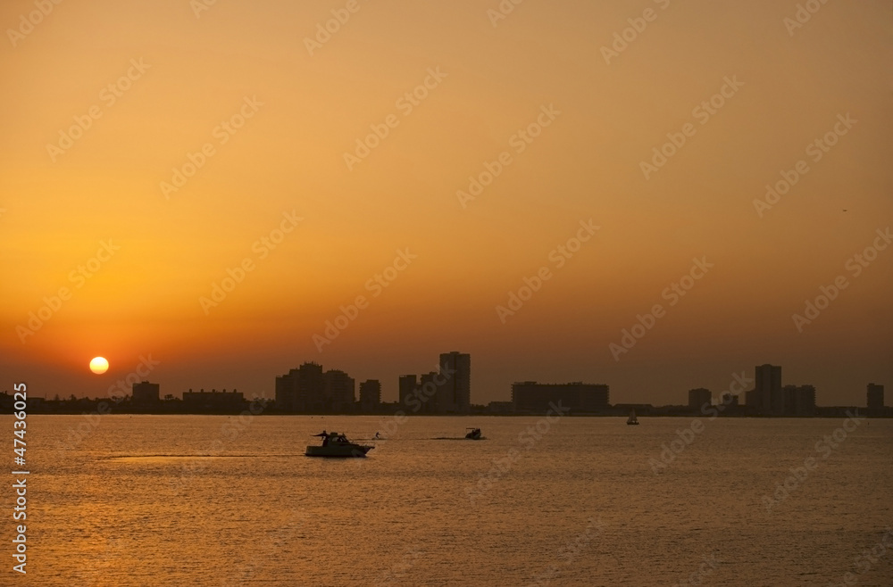 Sunset above the sea