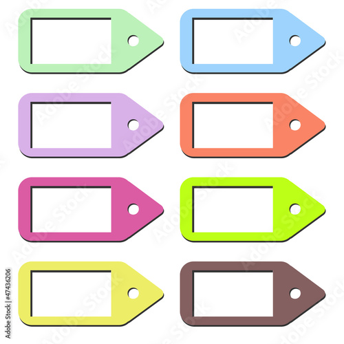Etiquettes couleur vintage.