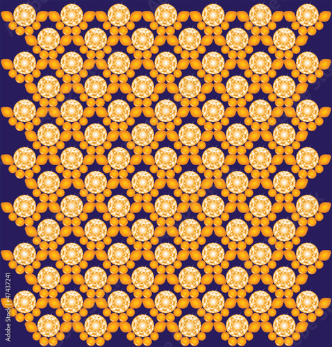 Orange wallpaper from beads and brilliants