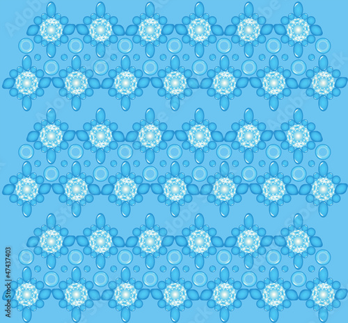 Blue wallpaper from beads and brilliants on blue background