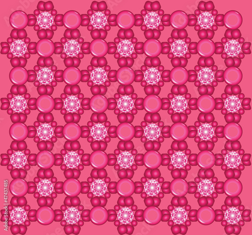 Pink wallpaper from beads and brilliants