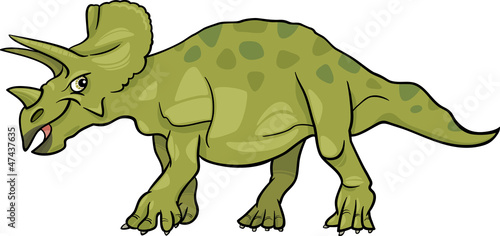 cartoon illustration of triceratops dinosaur