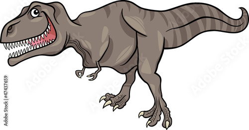 cartoon illustration of tyrannosaurus dinosaur