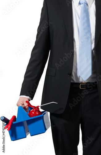 businessman and his tools