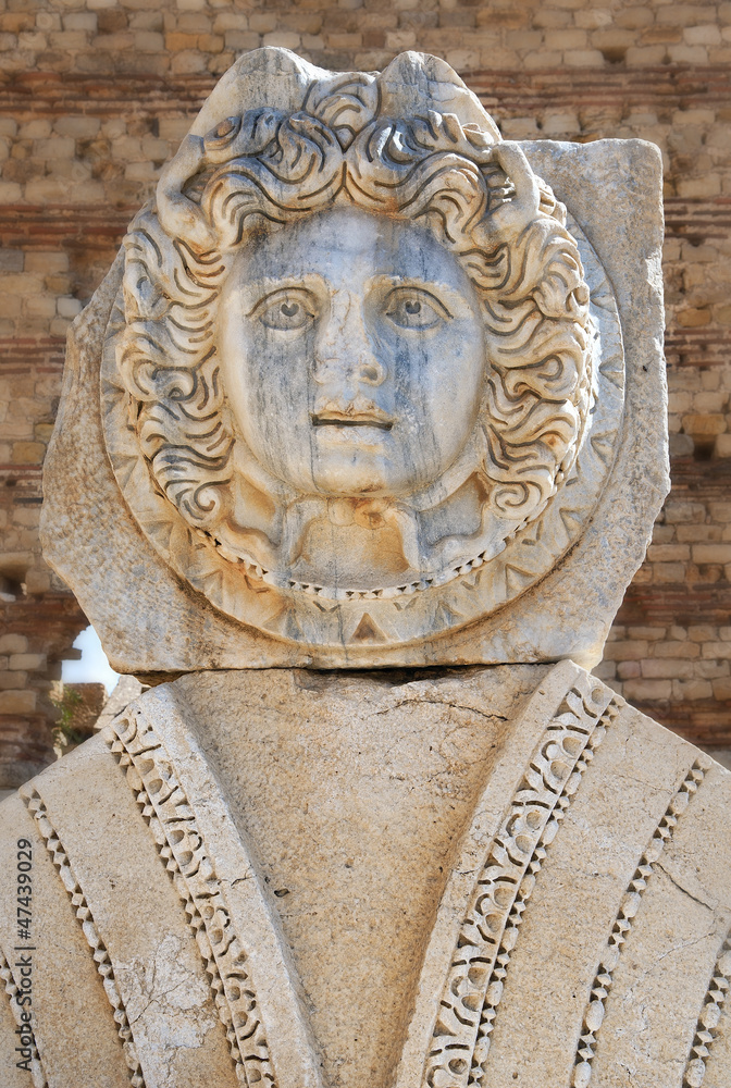 Leptis Magna stone head