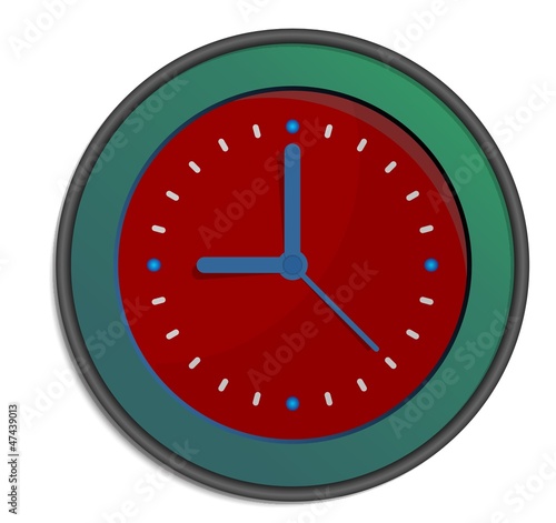 Relógio Verde e Vermelho