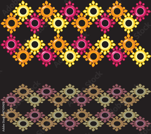 Colorful wallpaper from beads