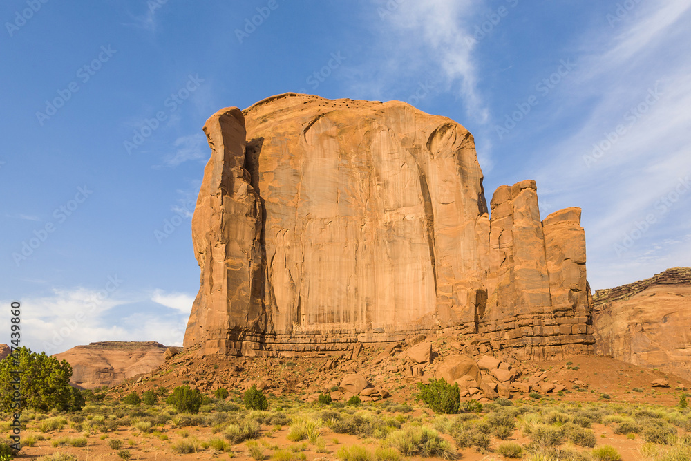 The Butte is a giant sandstone formation in the Monument valley