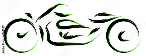 abstract chopper motorcycle