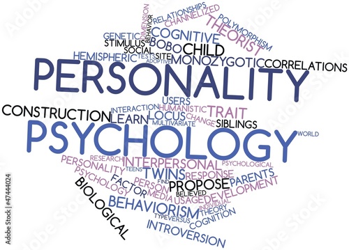 Slika na platnu Word cloud for Personality psychology