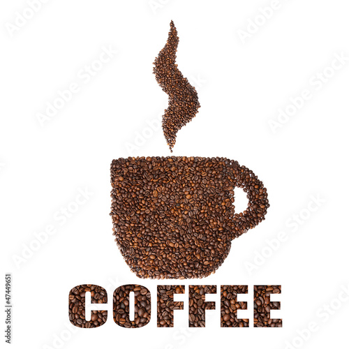 Coffee beans cup. Concept.