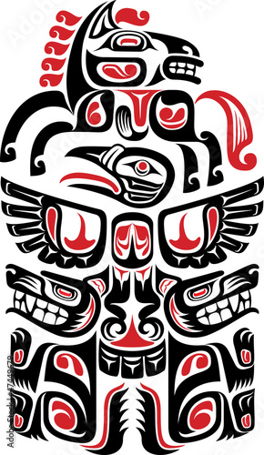 Haida style tattoo design
