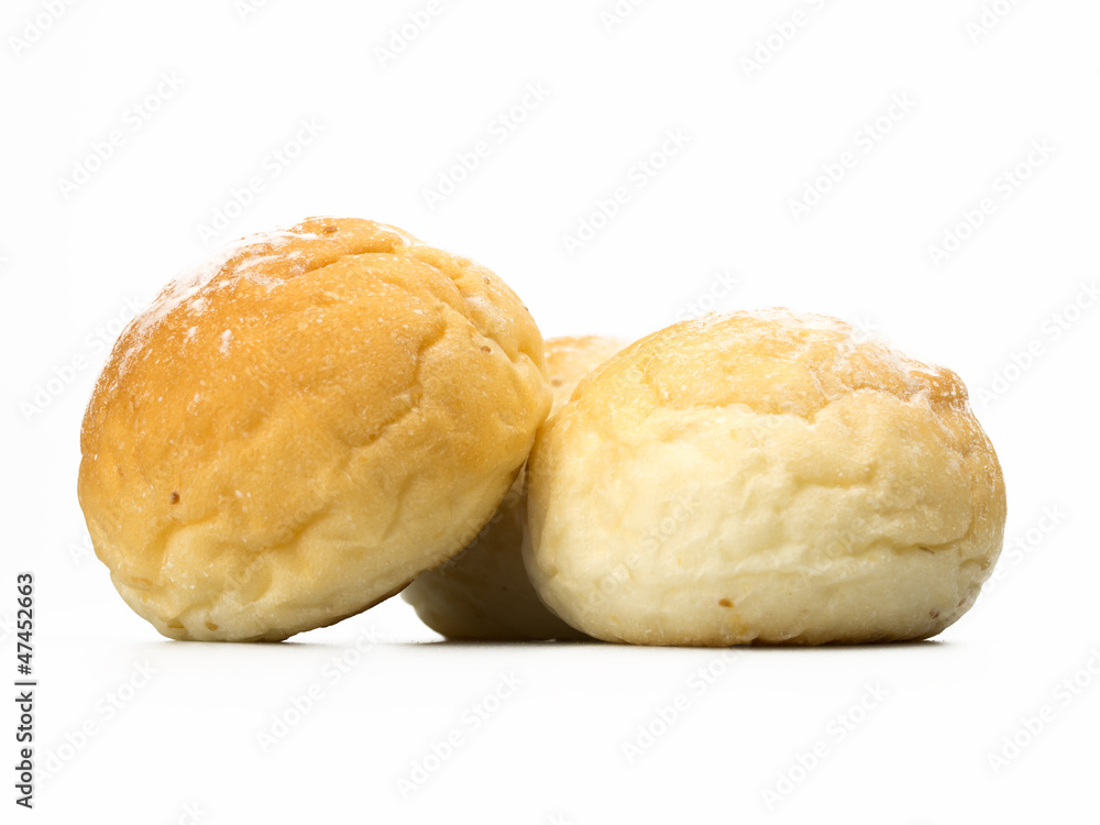 fresh sweet bun isolated on white background fresh sweet bun isolated on white background