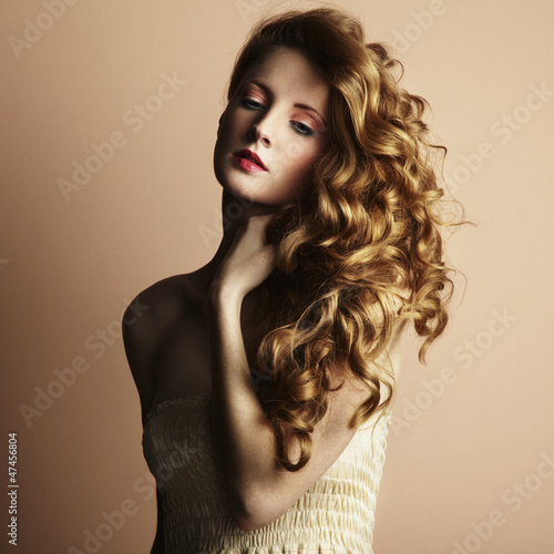 Photo of  beautiful young woman. Vintage style
