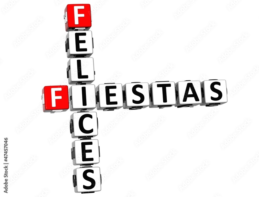 3D Happy Holidays In Spanish Language Crossword 3D Happy Holidays In Spanish Language Crossword