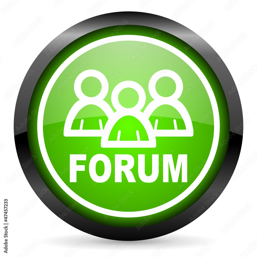 forum green glossy icon on white background forum green glossy icon on white background