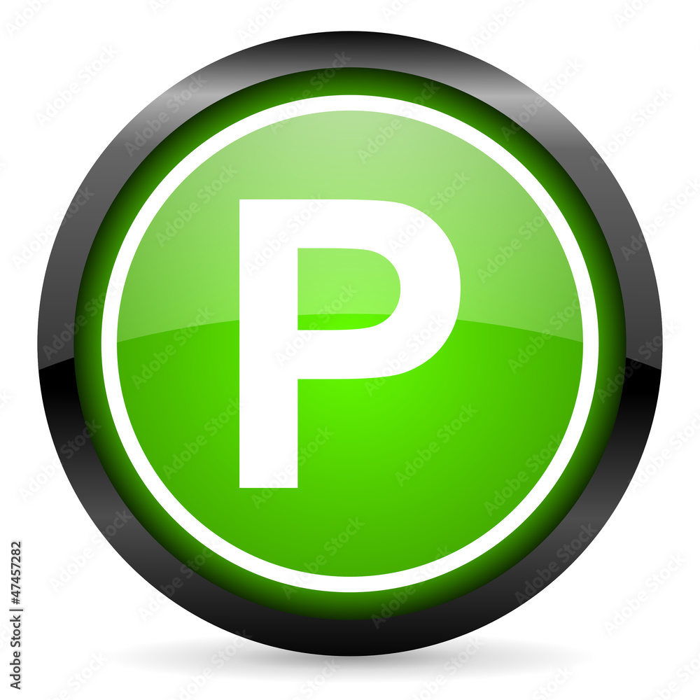 park green glossy icon on white background park green glossy icon on white background