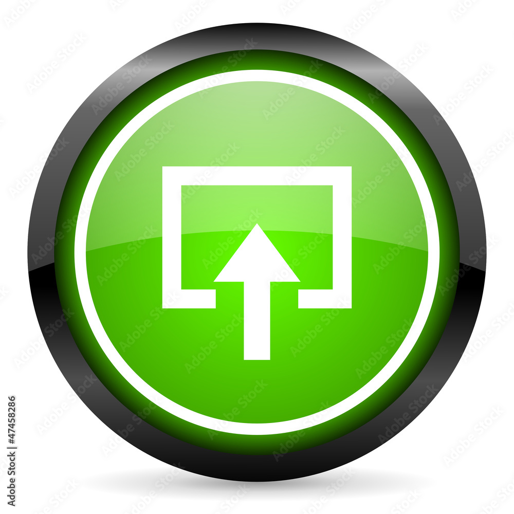 enter green glossy icon on white background enter green glossy icon on white background