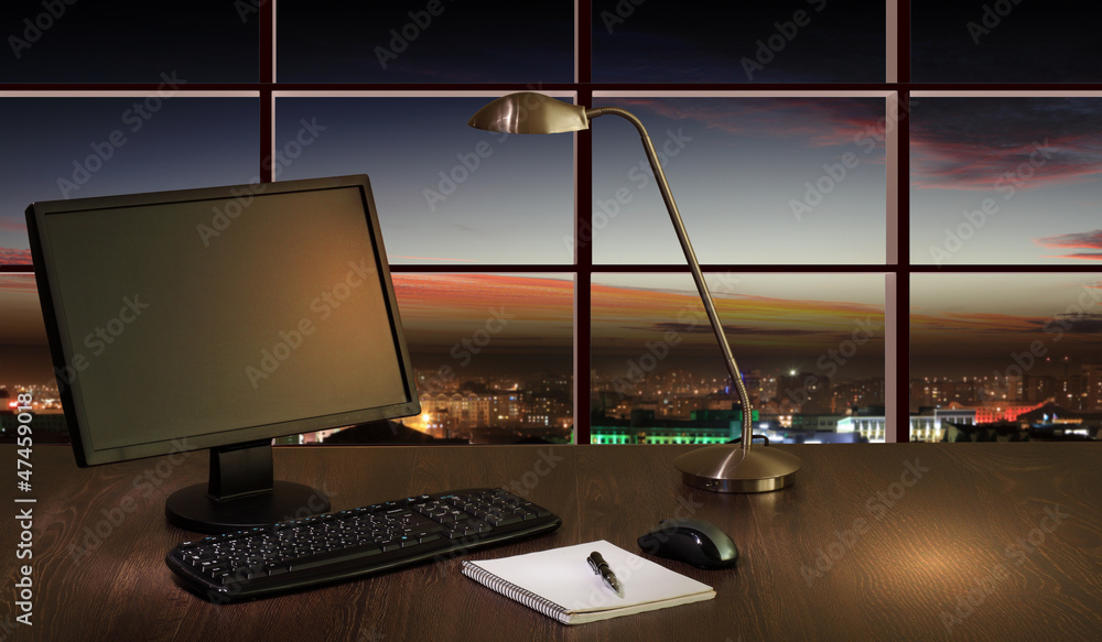 Fototapeta premium Office at night