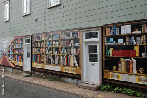 Quebec, wall painting in the city of Montmagny photo