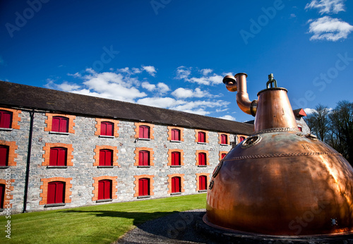 Whiskey distillery Old copper washback in Ireland