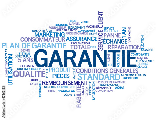 Nuage de Tags "GARANTIE" (qualité service clients produits prix)