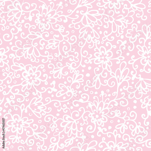 Vector pink abstract floral texture seamless pattern background