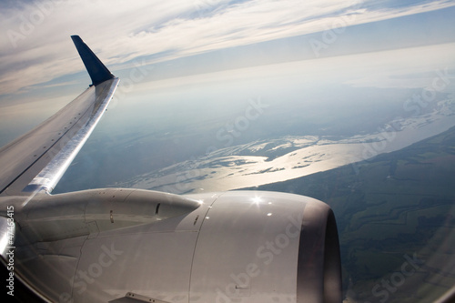 Photography Turbine of airplane