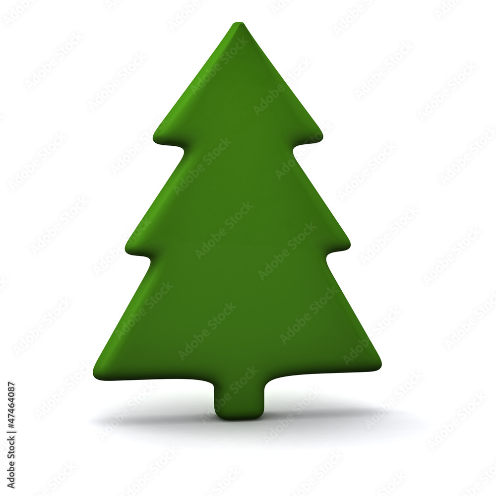 Blank green Christmas tree 3d Blank green Christmas tree 3d