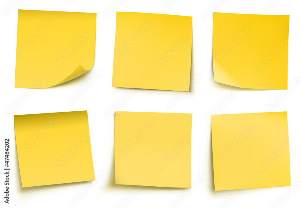 Yellow post it notes