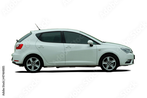 Obraz na płótnie small white car on white background
