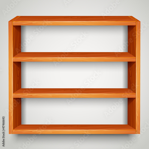 wooden shelf
