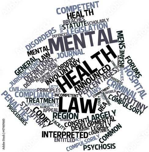 Word cloud for Mental health law
