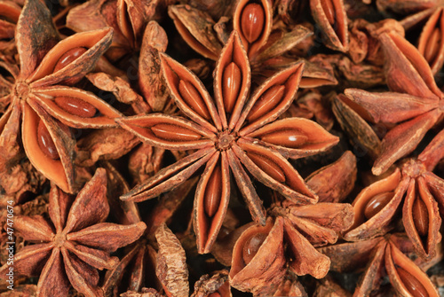 Fresh anise-star, nature spice background