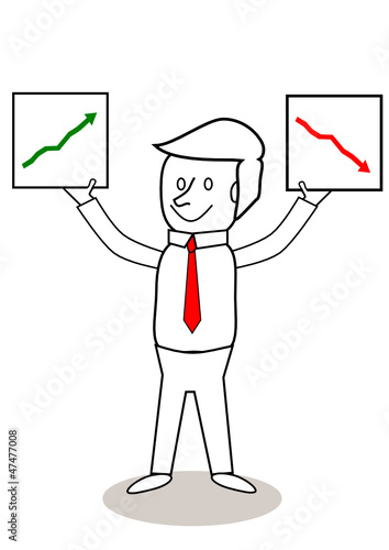 Geschäftsmann mit Charts