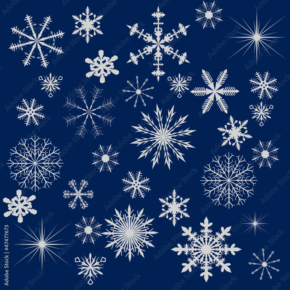 light snowflakes on dark blue background light snowflakes on dark blue background