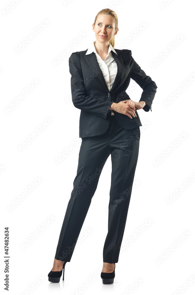 Young businesswoman isolated on white Young businesswoman isolated on white