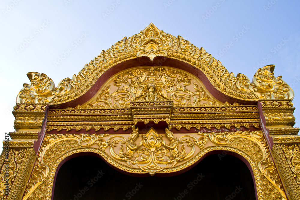 Fototapeta premium Detail on gate of temple