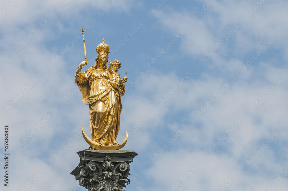 The Mariensäule column in Munich, Germany. The Mariensäule column in Munich, Germany.