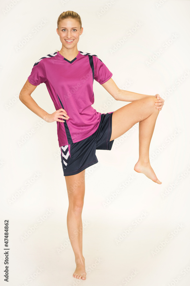 Mädchen beim dähnen