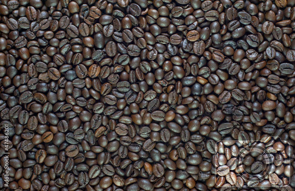 Camera icon on coffee background and textured Camera icon on coffee background and textured