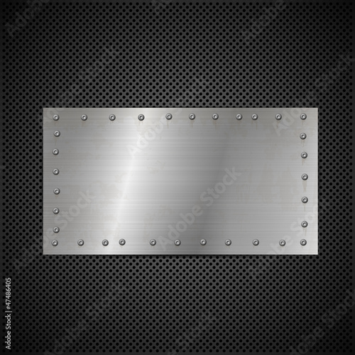 metal and perforated plate