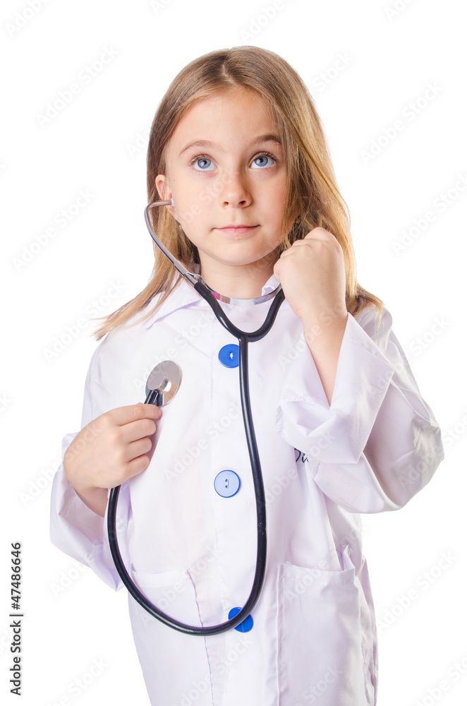 Little girl in doctor costume Little girl in doctor costume