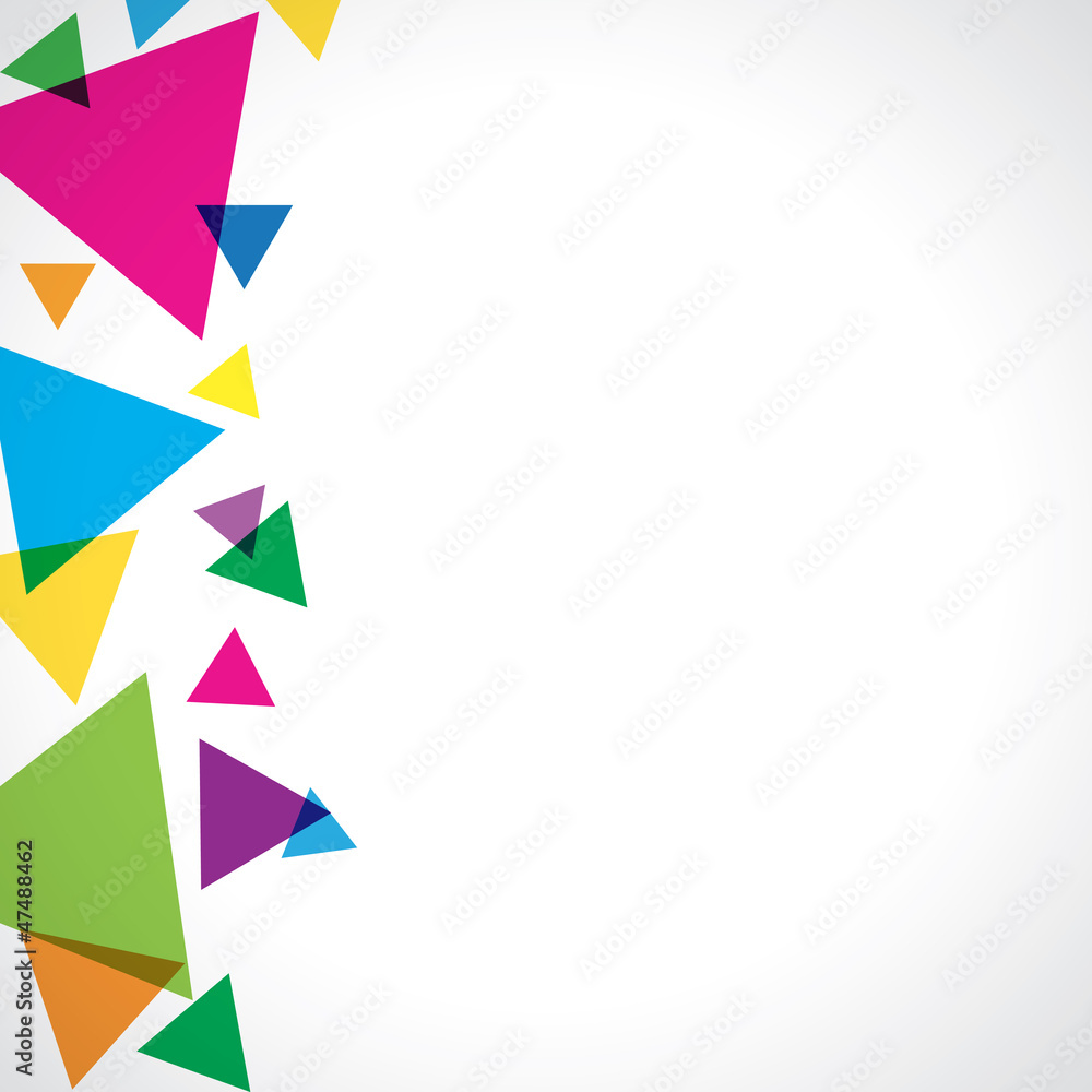 Triangles de couleur à gauche Triangles de couleur à gauche