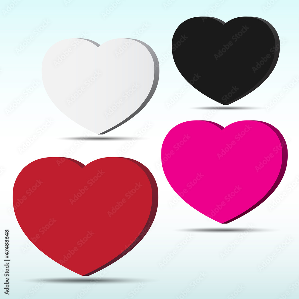 Abstract 3D heart speech bubble background. Abstract 3D heart speech bubble background.