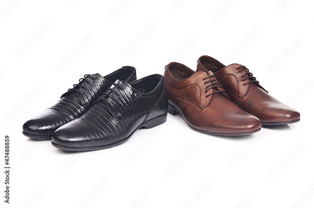 Male shoes isolated on the white