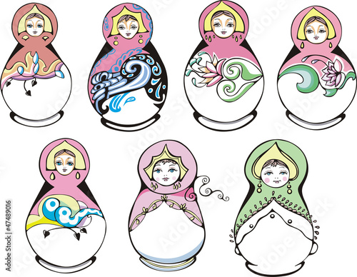 Russian ornamental matryoshka