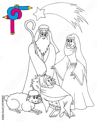 Coloring image Bethlehem