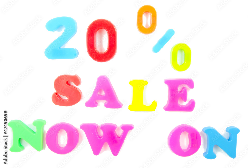20% sale now on written in fridge magnets 20% sale now on written in fridge magnets
